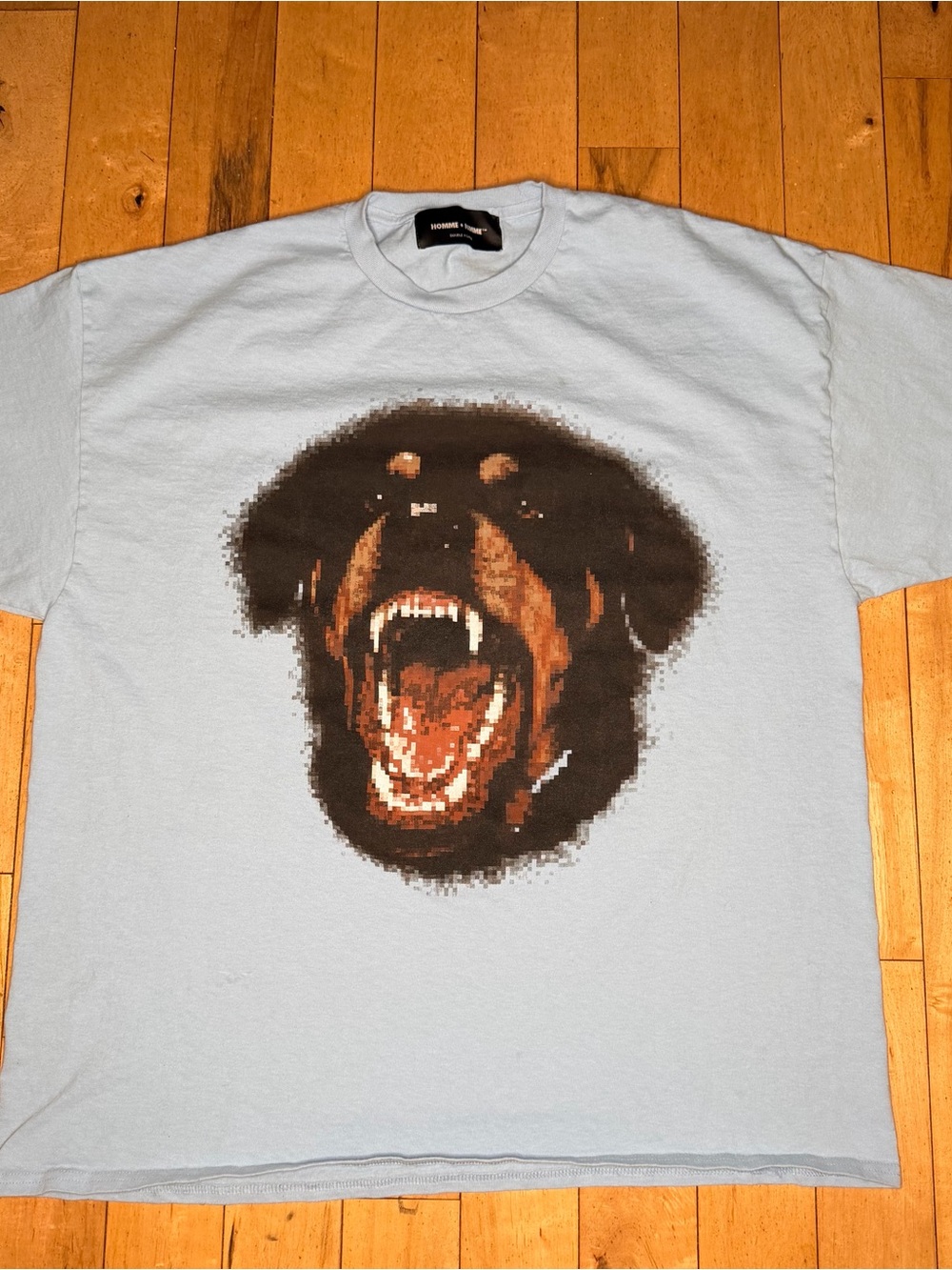 Homme Femme Beware Of Dog Blue Tee Men’s 2XL